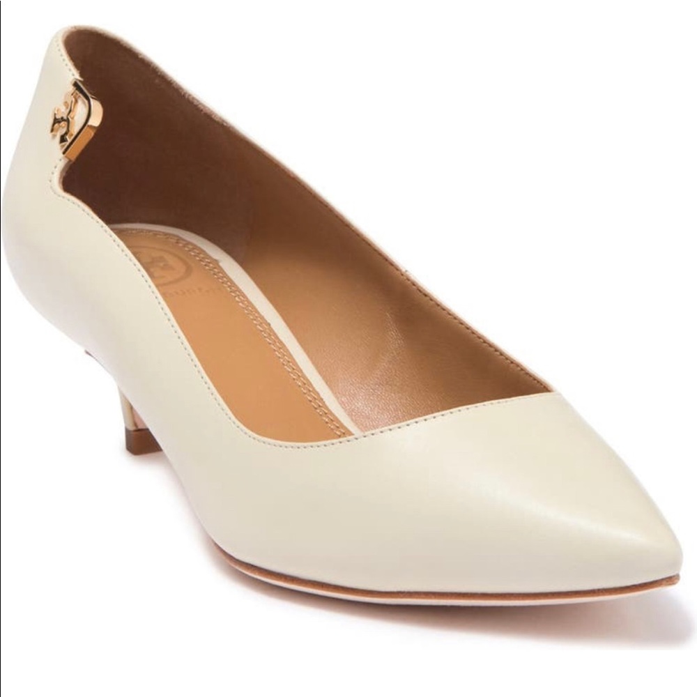 Tory Burch Elizabeth Pointed Toe Leather Pump